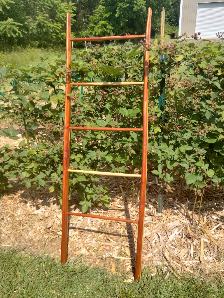 Hand riven cedar ladders for castlecore bath interiors